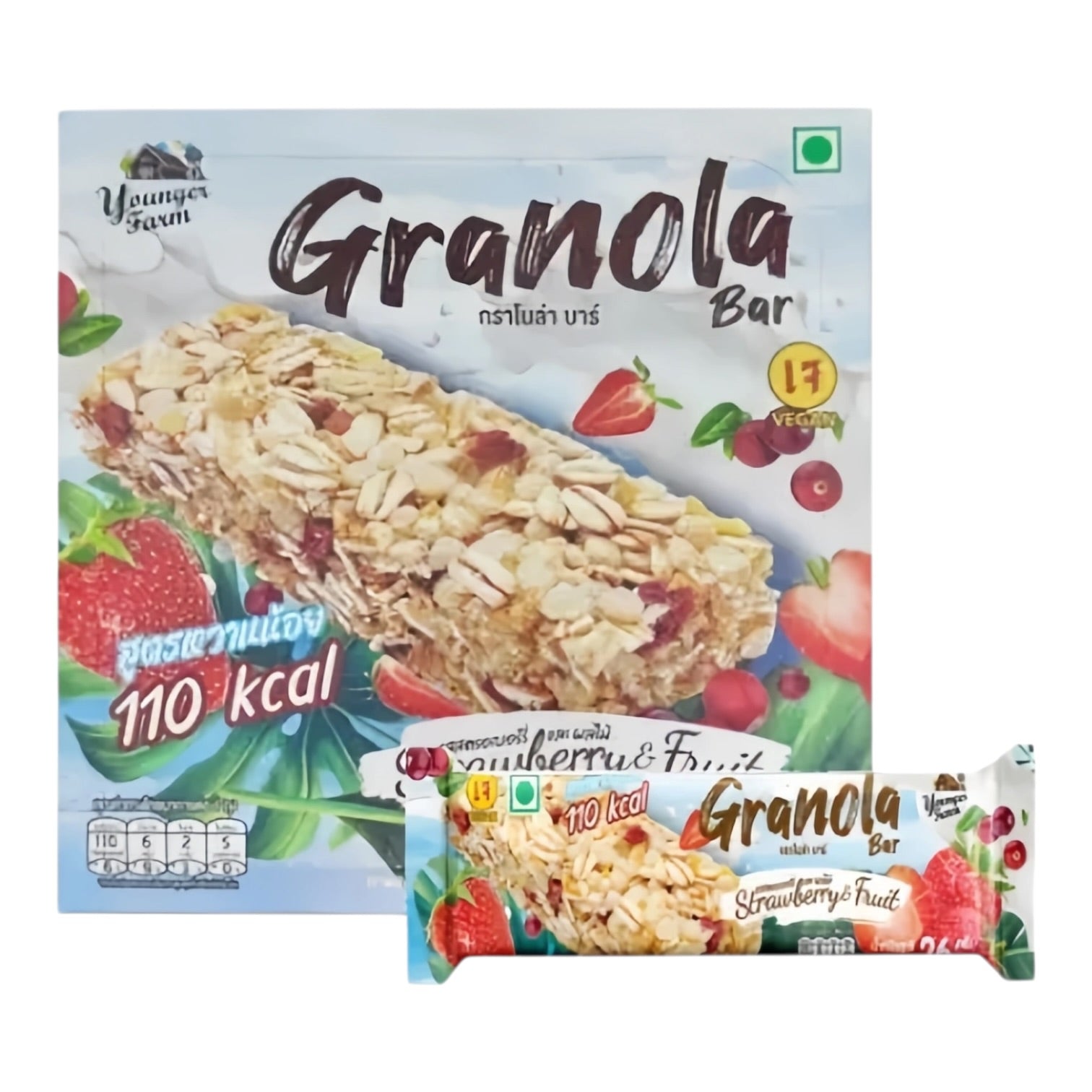 Younger Farm Granola Bar Strawberry & Fruit 5條裝 (5 x 26g)