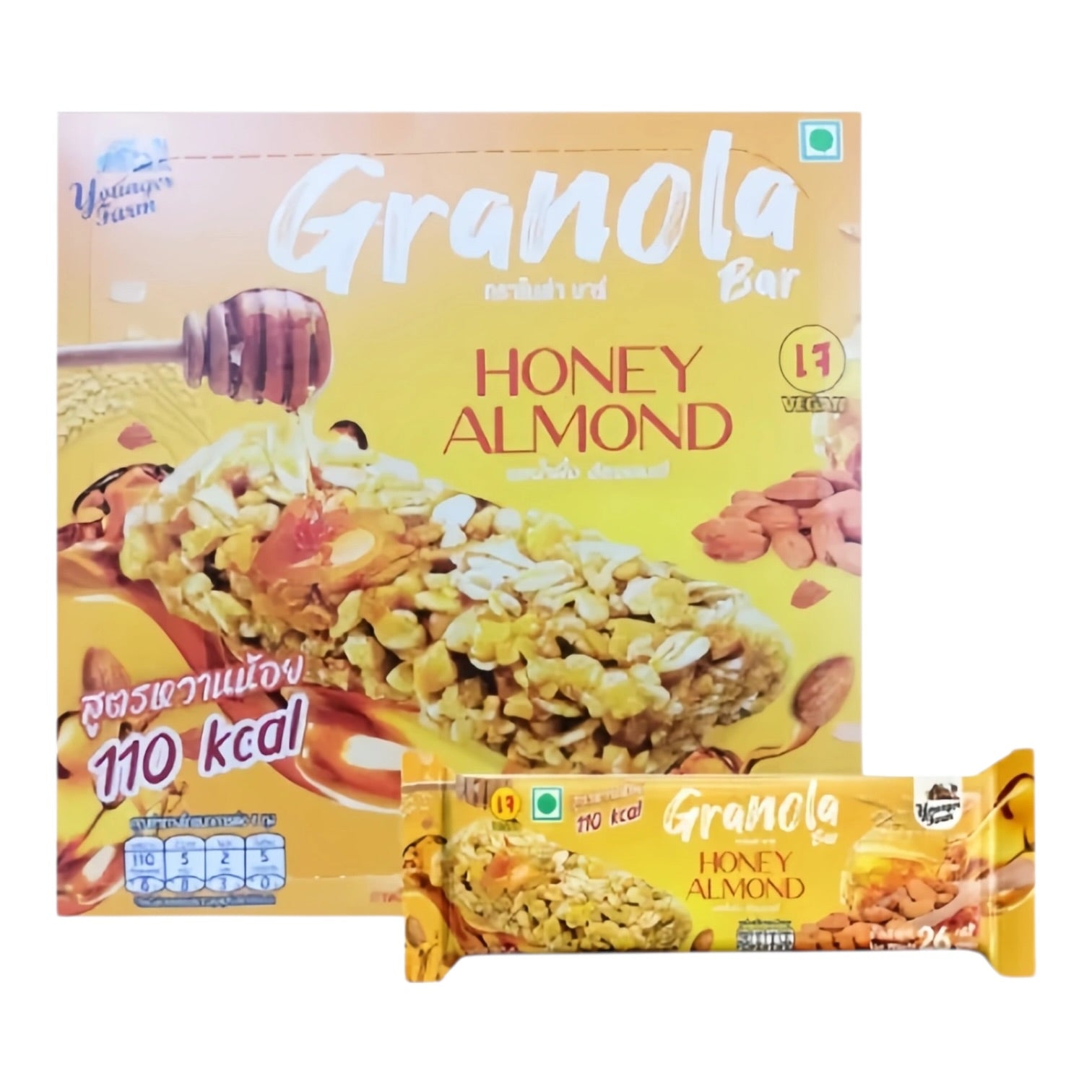 Younger Farm Granola Bar Honey Almond 5條裝 (5 x 26g)